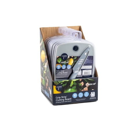 Core Kitchen Core Kitchen Grip Strip 13.43 in. L X 6.34 in. W Polypropylene Cutting Board Set AC29923